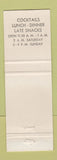 Matchbook Cover - Red Diamond Inn Miami FL Italian