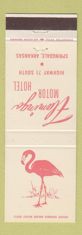 Matchbook Cover - Flamingo Motor Hotel Springdale AR