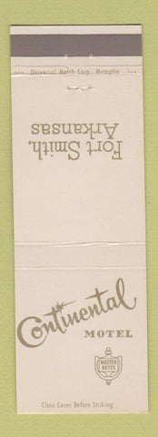 Matchbook Cover - Continental Motel Master Hosts Fort Smith AR
