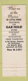 Matchbook Cover - Marion Hotel Little Rock AR