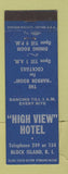 Matchbook Cover - High View Hotel Black Island RI