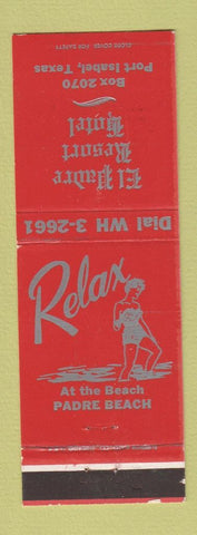 Matchbook Cover - El Padre Resort Hotel Port Isabel TX girlie RED