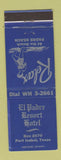 Matchbook Cover - El Padre Resort Hotel Port Isabel TX girlie BLUE