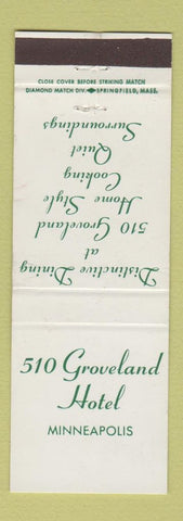 Matchbook Cover - 510 Groveland Hotel Minneapolis MN