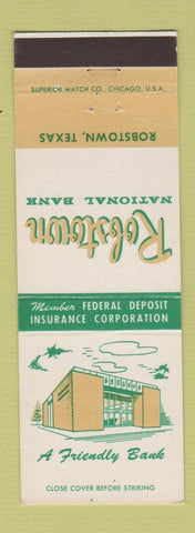 Matchbook Cover - Robstown National Bank TX