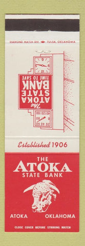 Matchbook Cover - Atoka State Bank OK