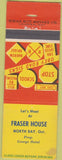 Matchbook Cover - Fraser House North Bay ON STAIN