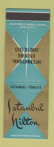 Matchbook Cover - Istanbul Hilton Hotel Turkey 1955 Opening