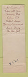 Matchbook Cover - Desert Ranch St Petersburg Beach FL dolphin girlie