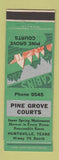 Matchbook Cover - Pine Grove Courts Huntsville TX
