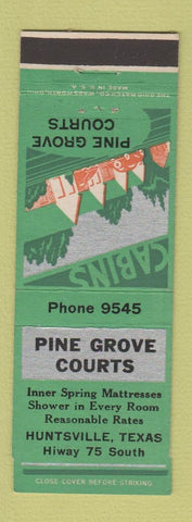 Matchbook Cover - Pine Grove Courts Huntsville TX