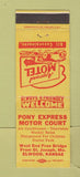 Matchbook Cover - Pony Express Motor Court Elwood KS