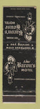 Matchbook Cover - Baron's Motel Hotel Concordia KS WORN