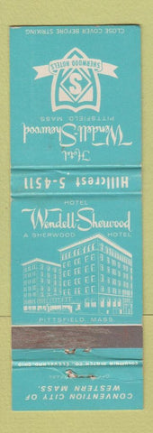 Matchbook Cover - Wendell Sherwood Hotel Pittsfield MA WEAR