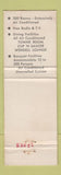 Matchbook Cover - Wendell Sherwood Hotel Pittsfield MA WEAR