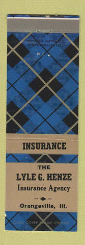 Matchbook Cover - Lyle Henze Insurance Orangeville IL
