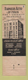 Matchbook Cover - JC McLean Insurance Quincy IL Farmers Auto of Pekin