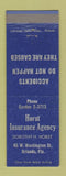 Matchbook Cover - Horst Insurance Agency Orlando FL