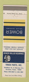 Matchbook Cover - Bower Roller Bearings Truck Parts Scranton PA