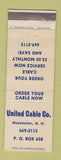 Matchbook Cover - United Cable Company Manchester NH
