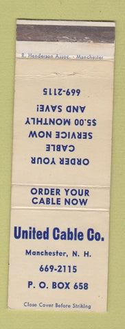 Matchbook Cover - United Cable Company Manchester NH
