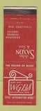 Matchbook Cover - John Saxon Vending Miami FL WGBS Radio WEAR