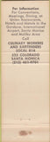 Matchbook Cover - Union House Bar Motel Santa Monica CA