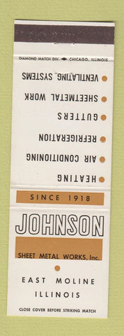 Matchbook Cover - Johnson Sheet Metal Works East Moline IL