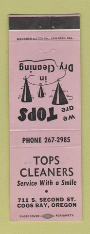 Matchbook Cover - Tops Cleaners Coos Bay OR