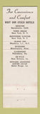 Matchbook Cover - Warwick Hotel Philadelphia PA WEAR