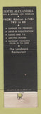 Matchbook Cover - Alexandria Hotel Los Angeles CA