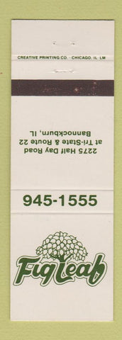 Matchbook Cover - Fig Leaf Bannockburn IL