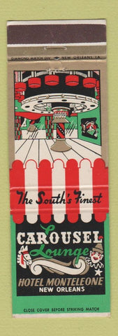 Matchbook Cover - Hotel Monteleone New Orleans LA Carousel Lounge