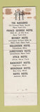 Matchbook Cover - Hotel Bancroft Saginaw MI WEAR