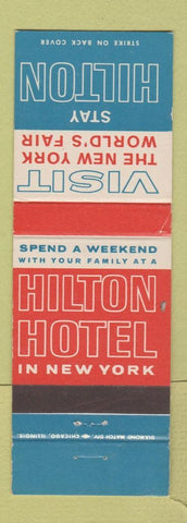 Matchbook Cover - Hilton Hotel New York City 1964 World's Fair