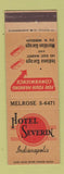 Matchbook Cover - Hotel Severin Indianapolis IN