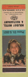 Matchbook Cover - Holiday Motel Restaurant Sebring FL