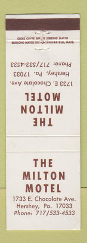 Matchbook Cover - Milton Motel Hershey PA