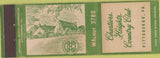Matchbook Cover - Chartiers Heights Country Club Pittsburgh PA