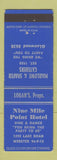 Matchbook Cover - Nine Mile Point Hotel