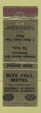 Matchbook Cover - Nite Fall Motel Decatur AL