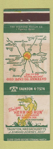 Matchbook Cover - Herring Run Taunton Inn MA girlie