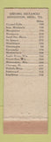 Matchbook Cover - Douglass House Houghton MI WEAR