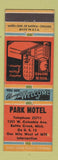 Matchbook Cover - Park Motel Battle Creek MI WEAR