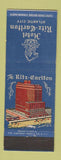Matchbook Cover - Hotel Ritz Carlton Altantic City NJ
