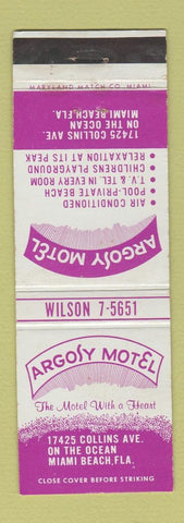Matchbook Cover - Argosy Motel Miami Beach FL