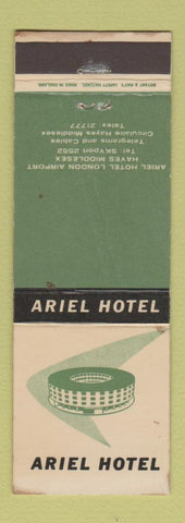 Matchbook Cover - Ariel Hotel London Hayes Middlesex UK England