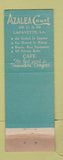 Matchbook Cover - Azalea Court Motel Lafayette LA