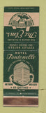 Matchbook Cover - Hotel Fontenelle Omaha NE Elms Excelsior Hot Springs MO WEAR
