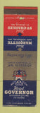 Matchbook Cover - Hotel Governor St Charles MO Cape Girardeau Jefferson City